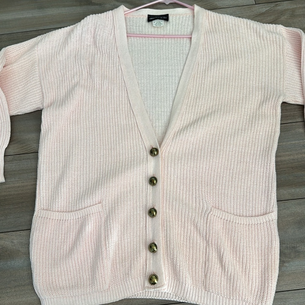 Pierre Cardin pink knit sweater size medium - Picture 13 of 13